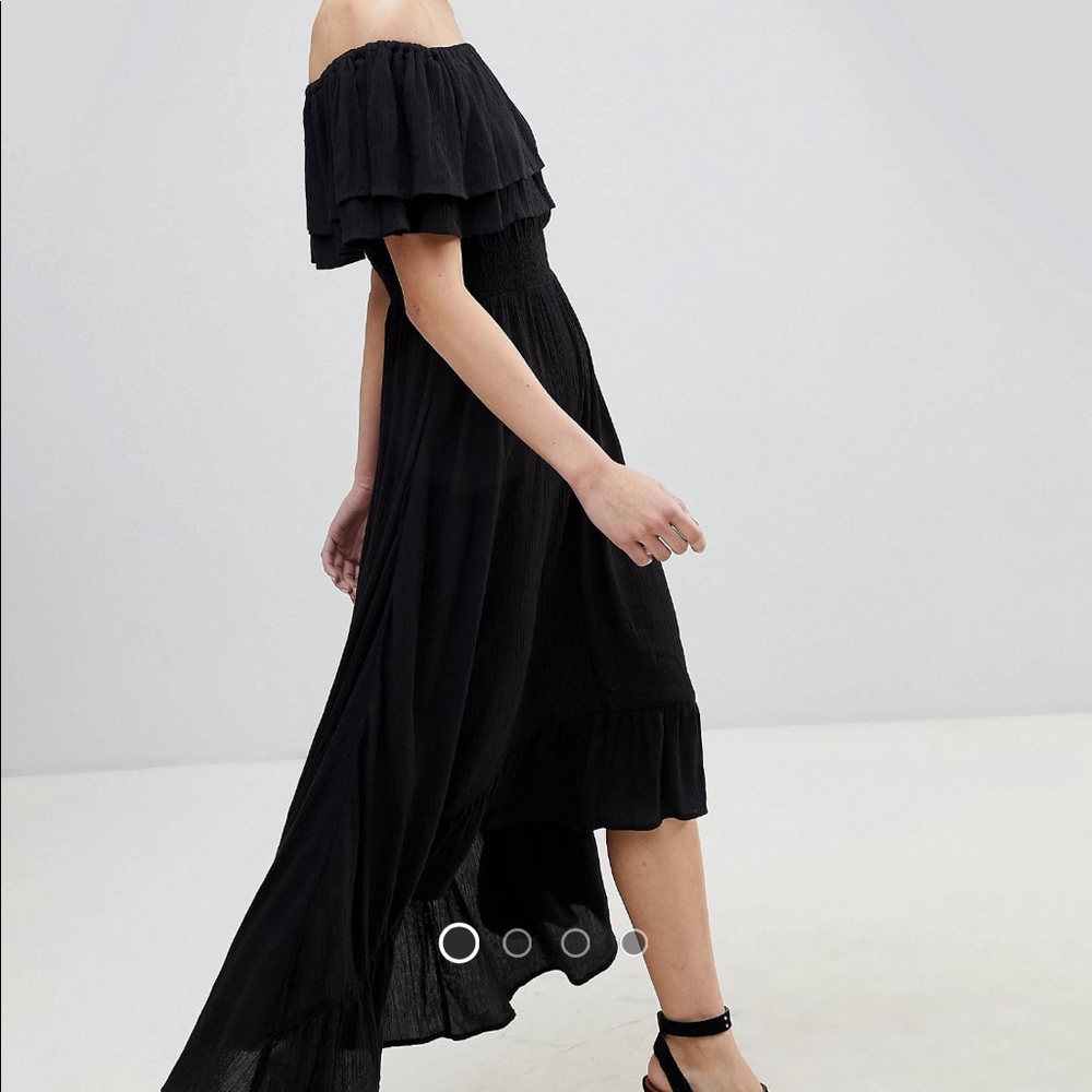 ASOS River Island Bardot Off Shoulder Maxi